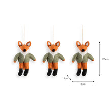 Load image into Gallery viewer, Felt Fox Christmas Tree Decoration