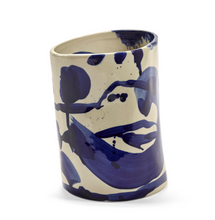 Load image into Gallery viewer, Unique Hand-Painted Blue Vase