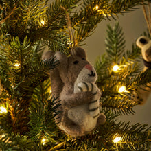 Load image into Gallery viewer, Felt Squirrel Christmas Tree Decoration
