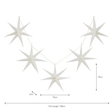 Load image into Gallery viewer, Recycled Cotton Christmas Star Garland
