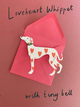 Load image into Gallery viewer, Loveheart Whippet Dog Card
