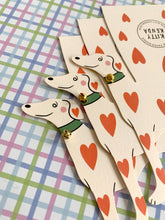Load image into Gallery viewer, Loveheart Whippet Dog Card
