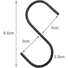 Load image into Gallery viewer, Black Metal S-hooks
